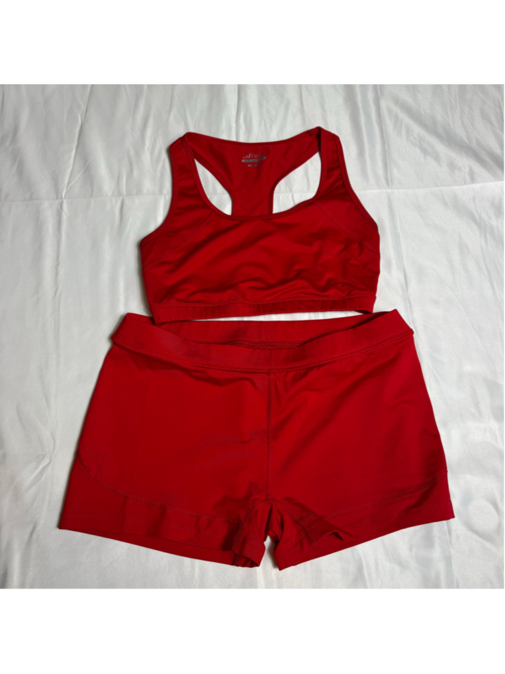 Women's BCG Red Sports Bra and Shorts Set Size M/L